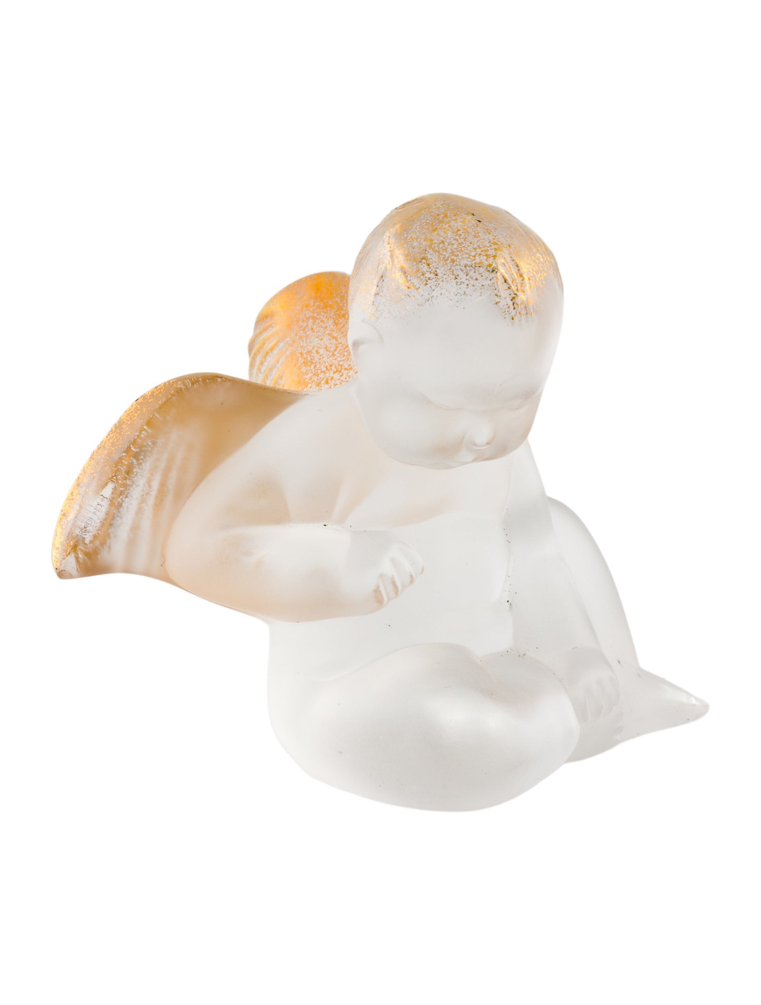 Lalique Opalescent Cherub Figurine