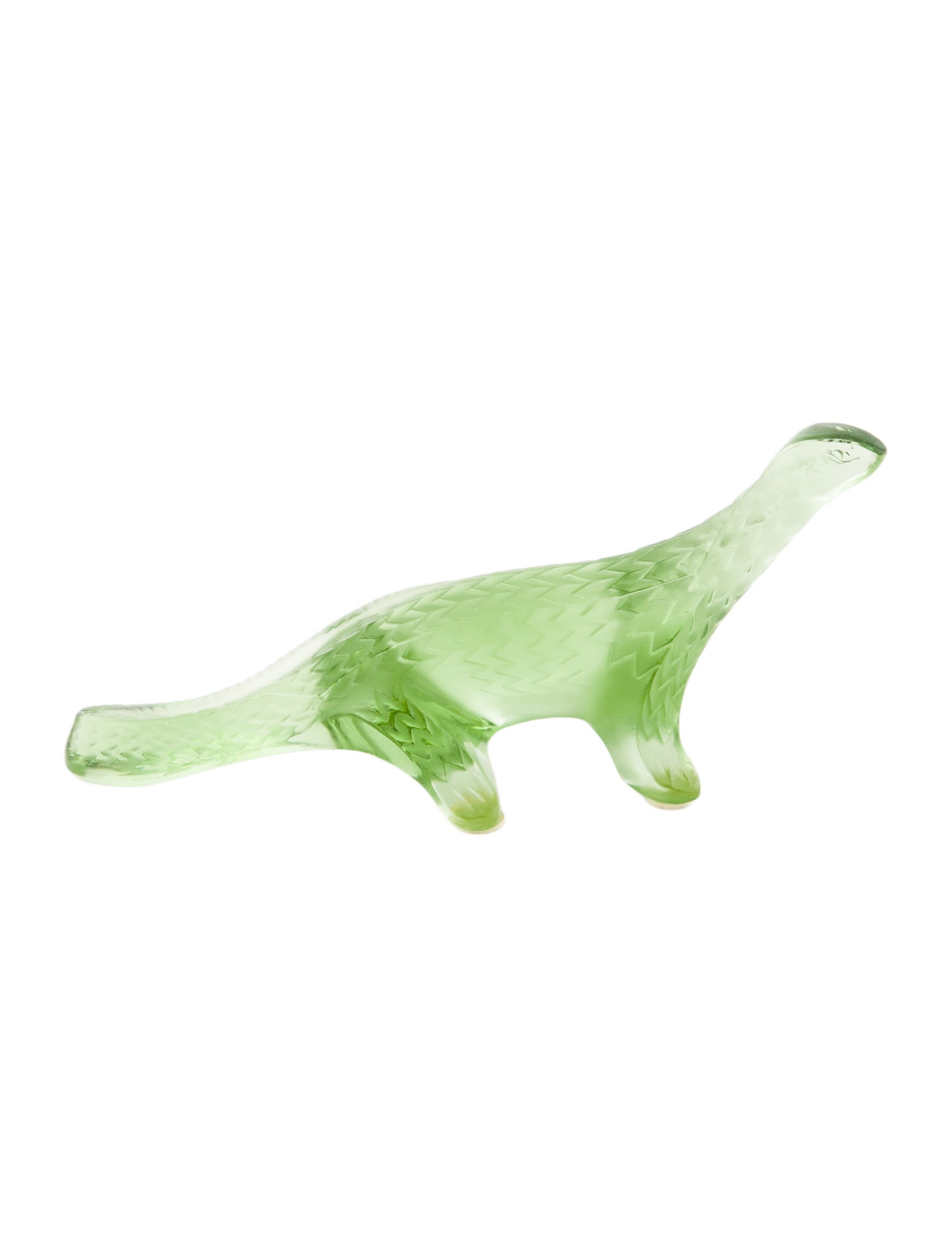 Lalique Frosted Crystal Lizard Figurine