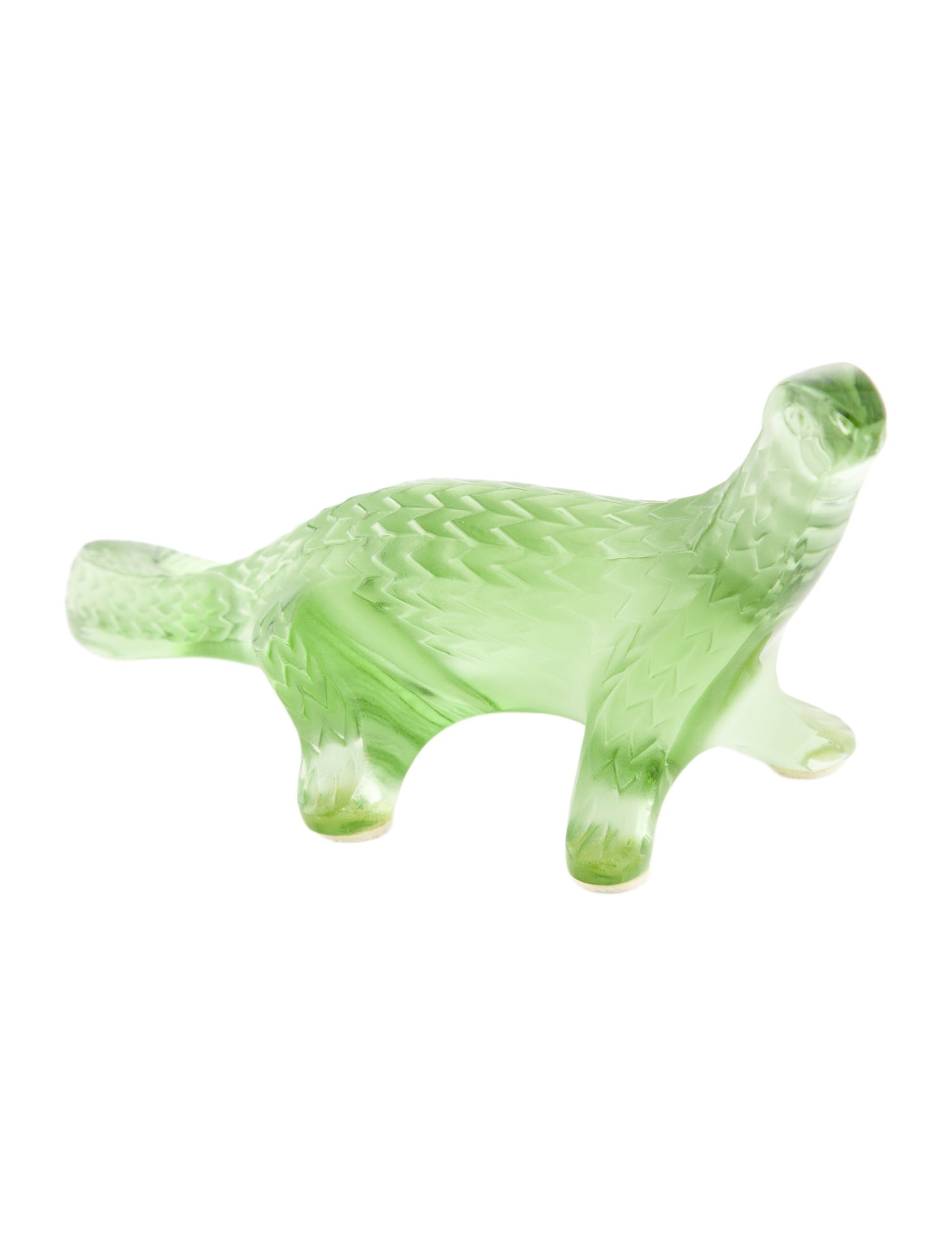 Lalique Frosted Crystal Lizard Figurine