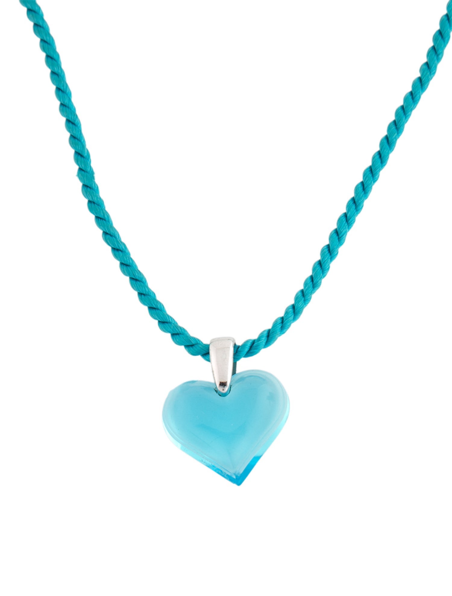 Lalique Crystal & Cord Amoureuse Pendant Necklace