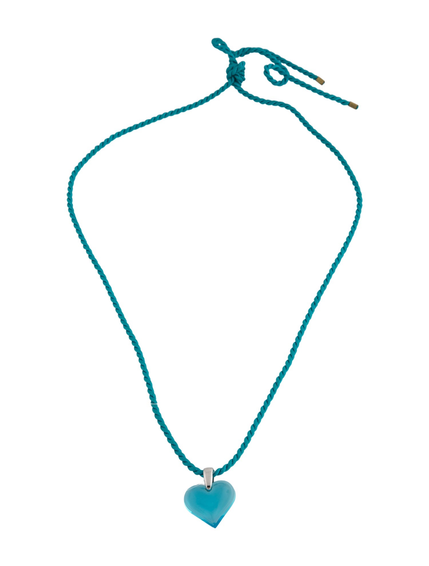 Lalique Crystal & Cord Amoureuse Pendant Necklace
