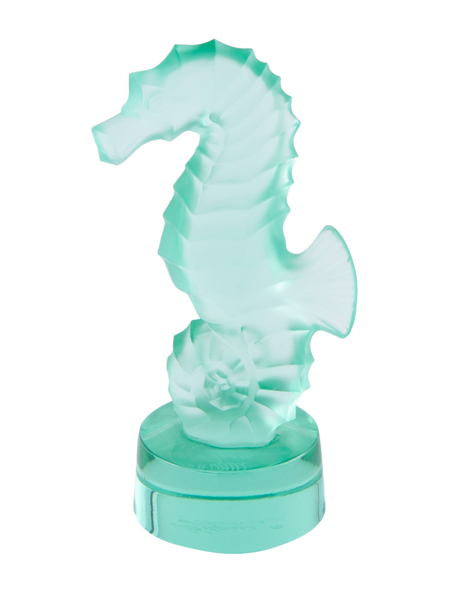 Lalique Seahorse Crystal Figurine