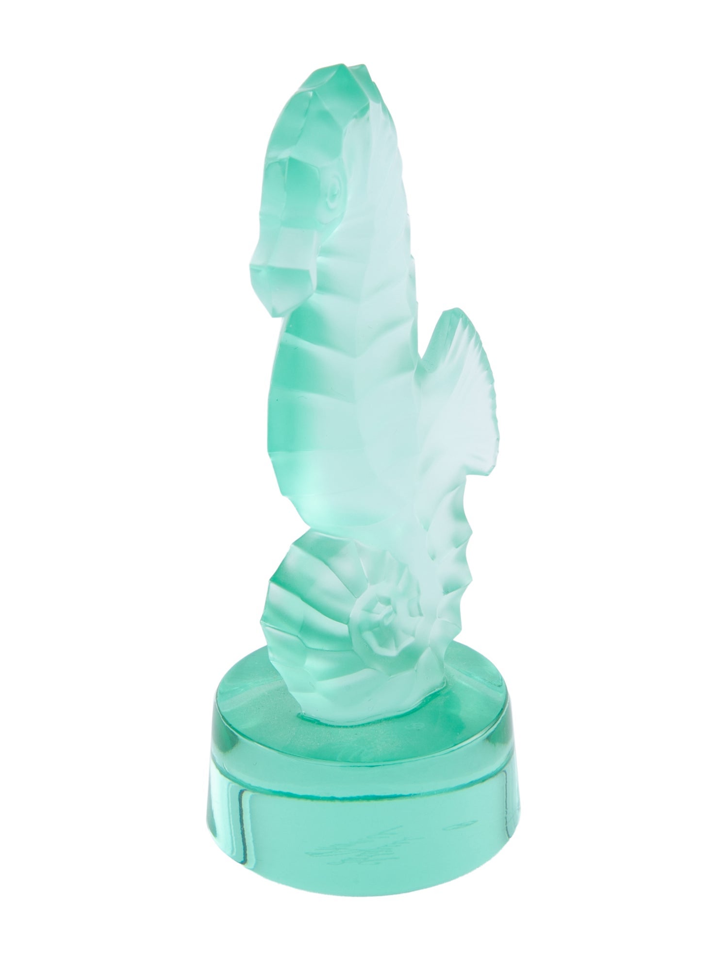 Lalique Seahorse Crystal Figurine