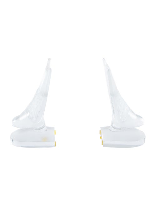 Lalique Deux Hirondelles Crystal Bookends