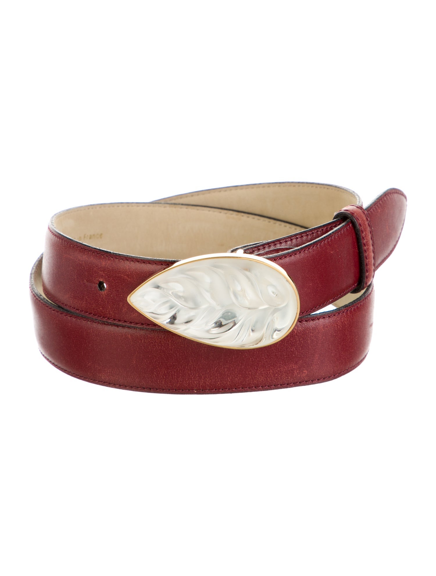 Lalique Leather Belt