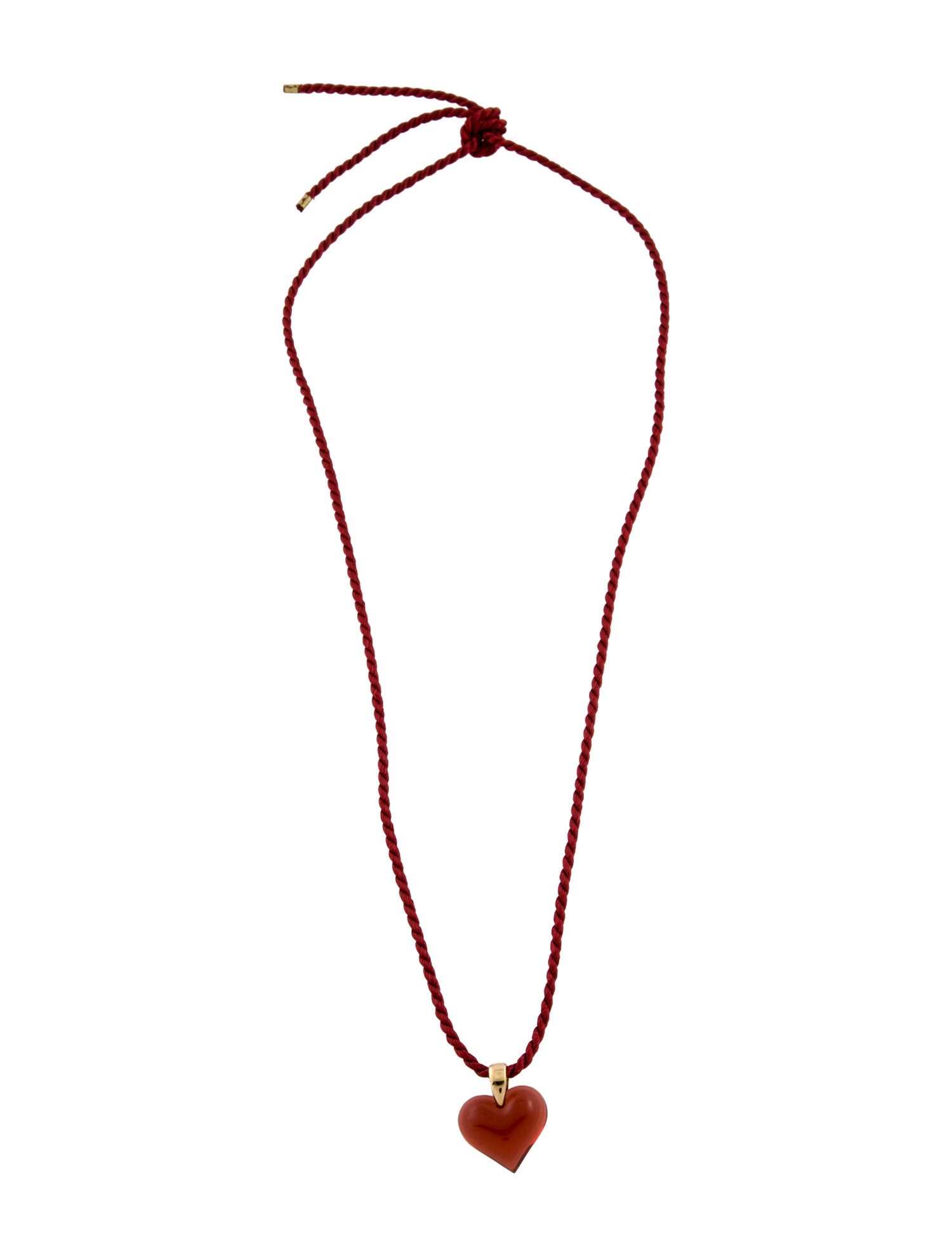 Lalique Glass "Tendre" Heart Pendant Necklace