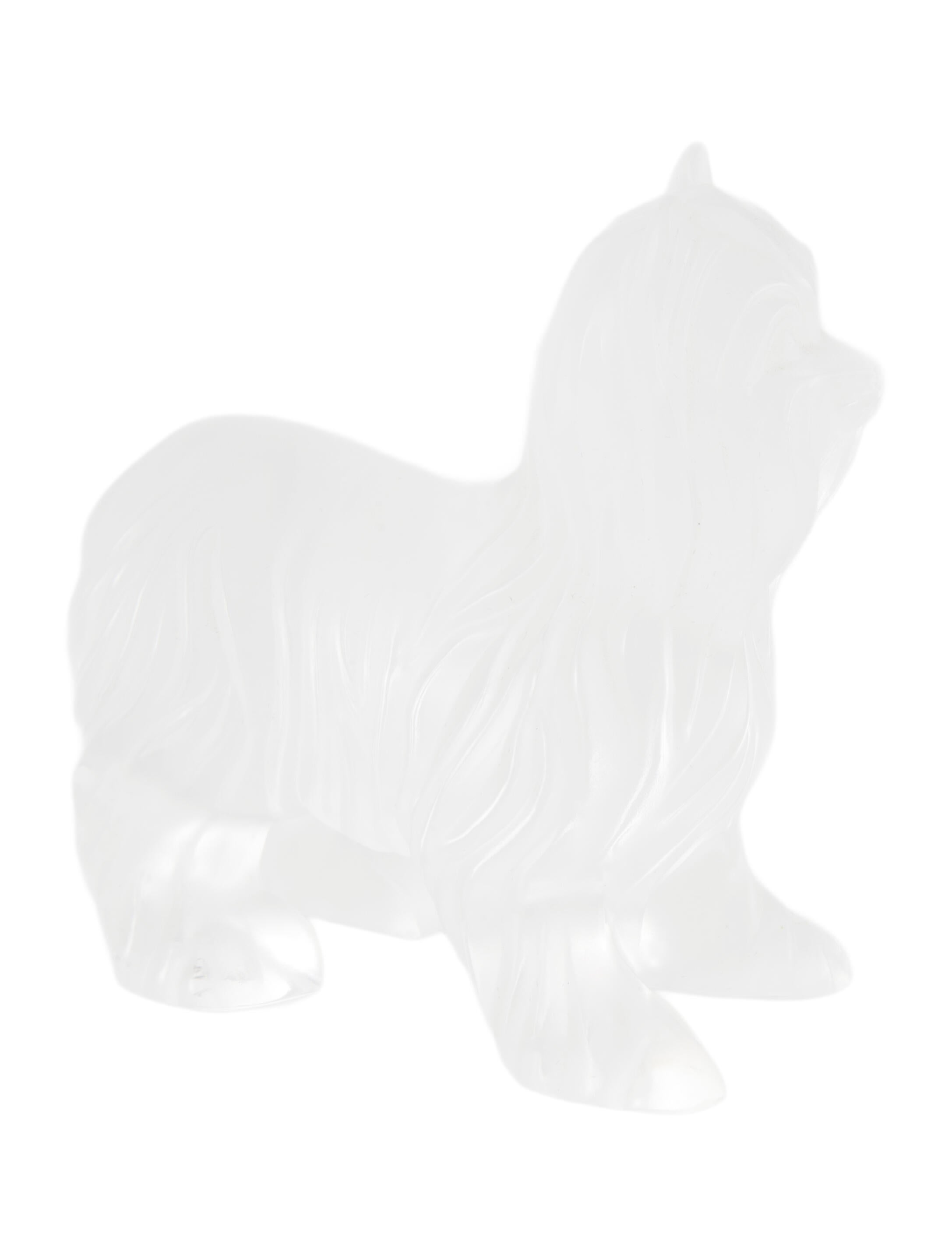 Lalique Crystal Yorkshire Terrier Figurine