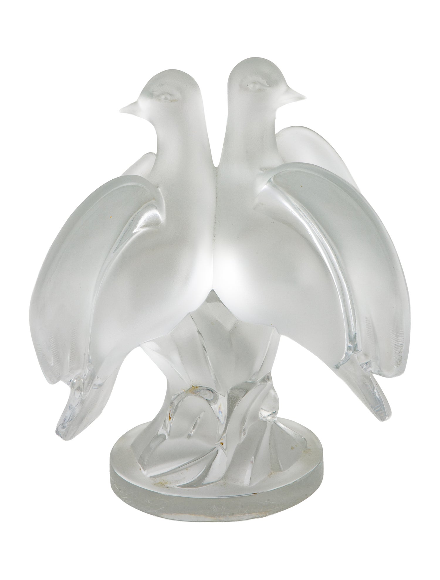 Lalique Ariane Doves Crystal Figurine