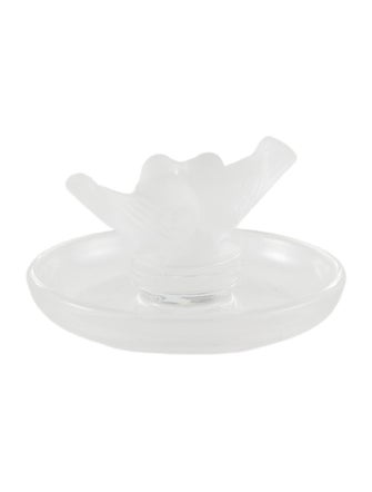 Lalique Colombes Crystal Pin Tray