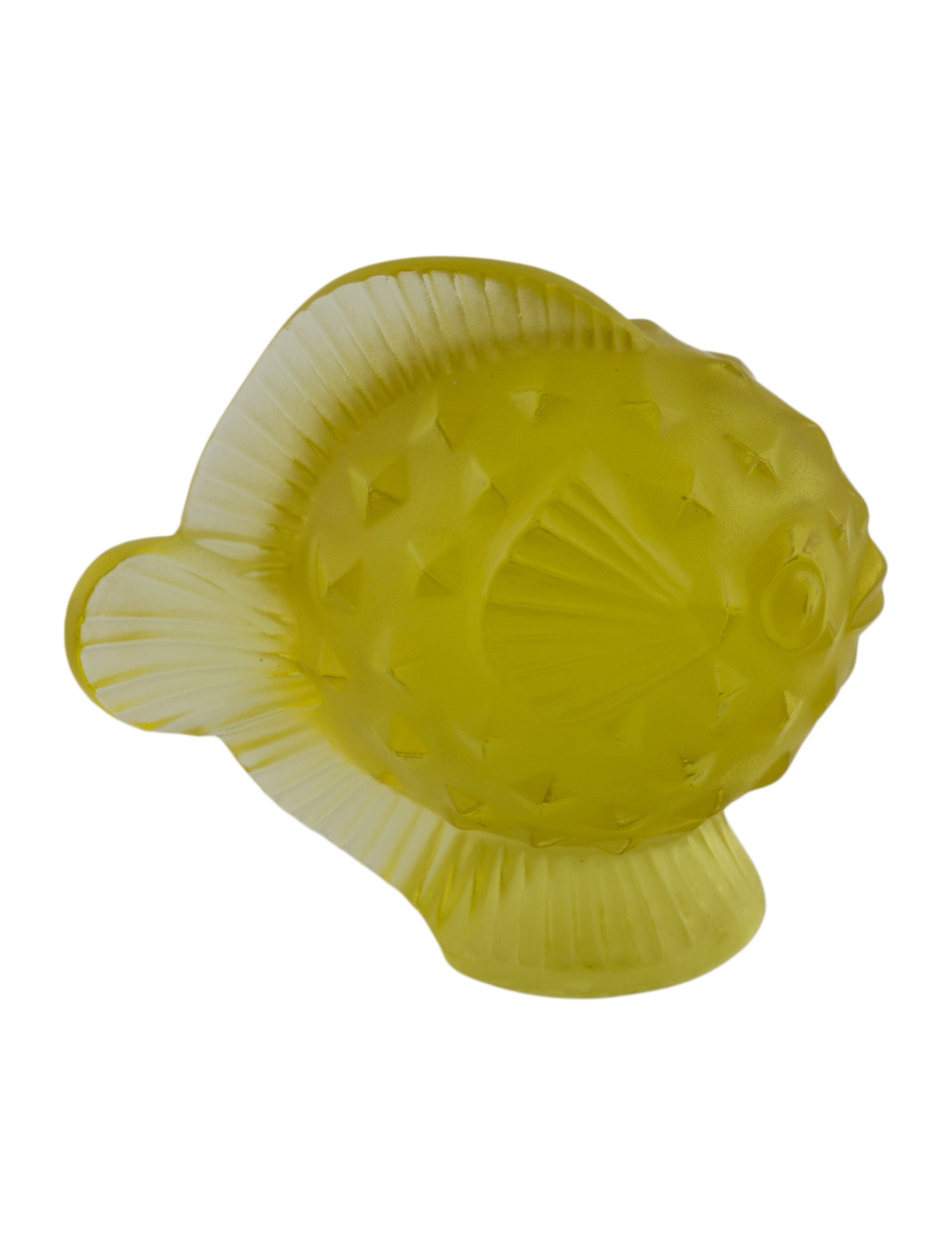 Lalique Pufferfish Crystal Figurine