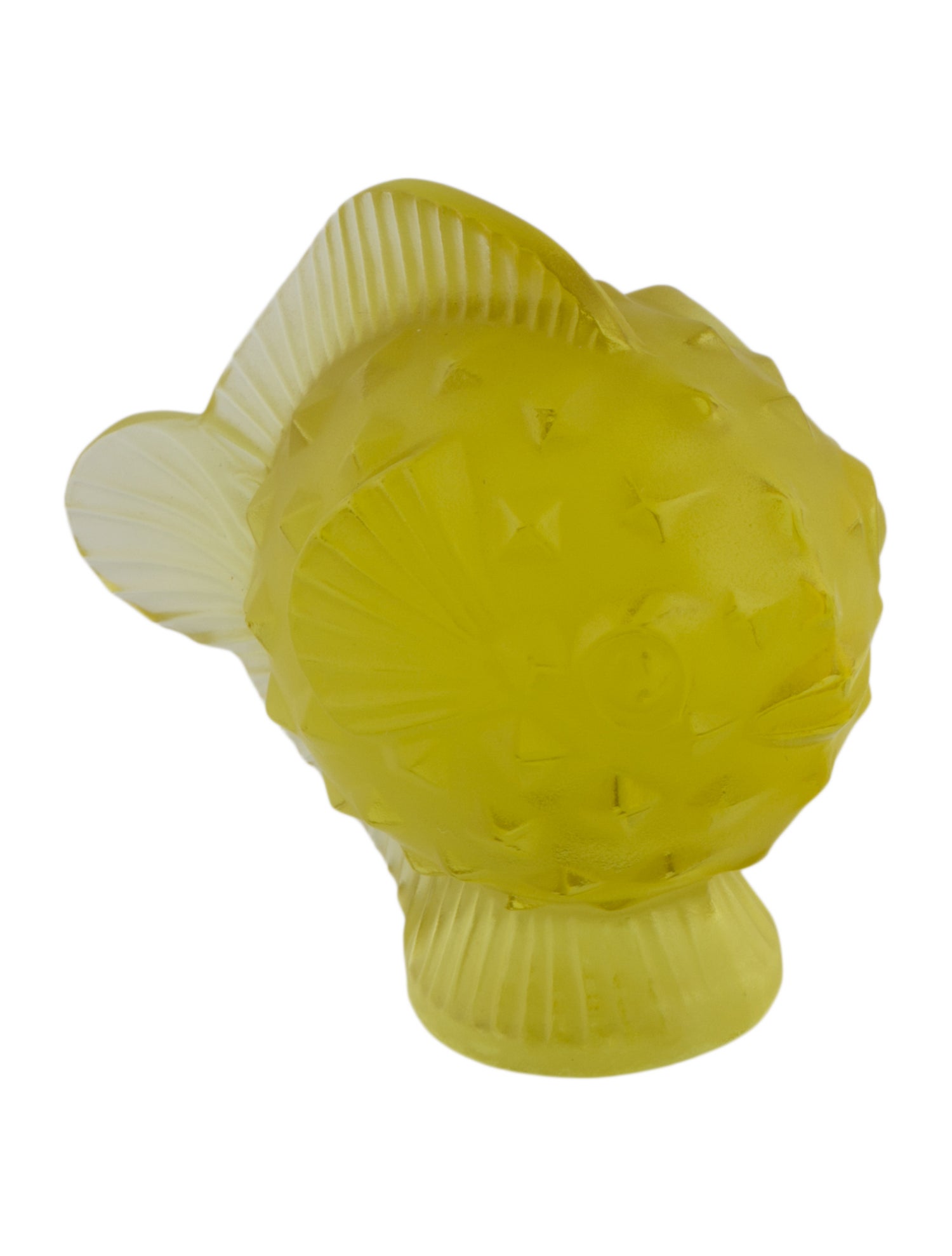 Lalique Pufferfish Crystal Figurine