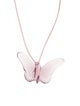 Lalique Cord & Crystal Butterfly Pendant Necklace