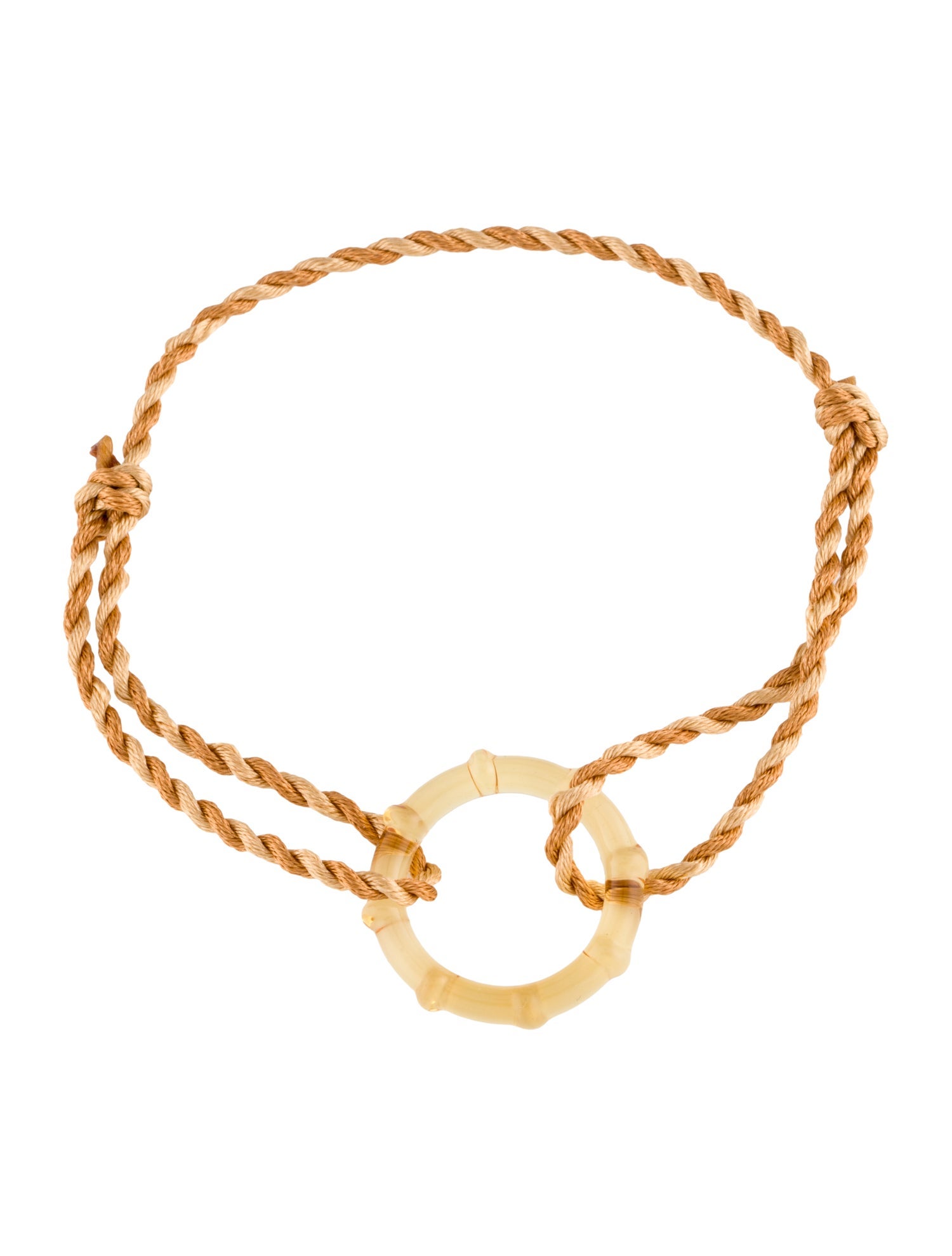 Lalique Glass and Cord Wrap Bracelet