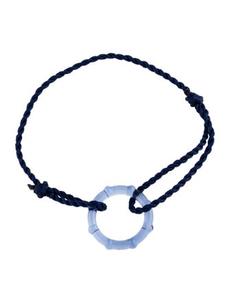 Lalique Glass and Cord Wrap Bracelet