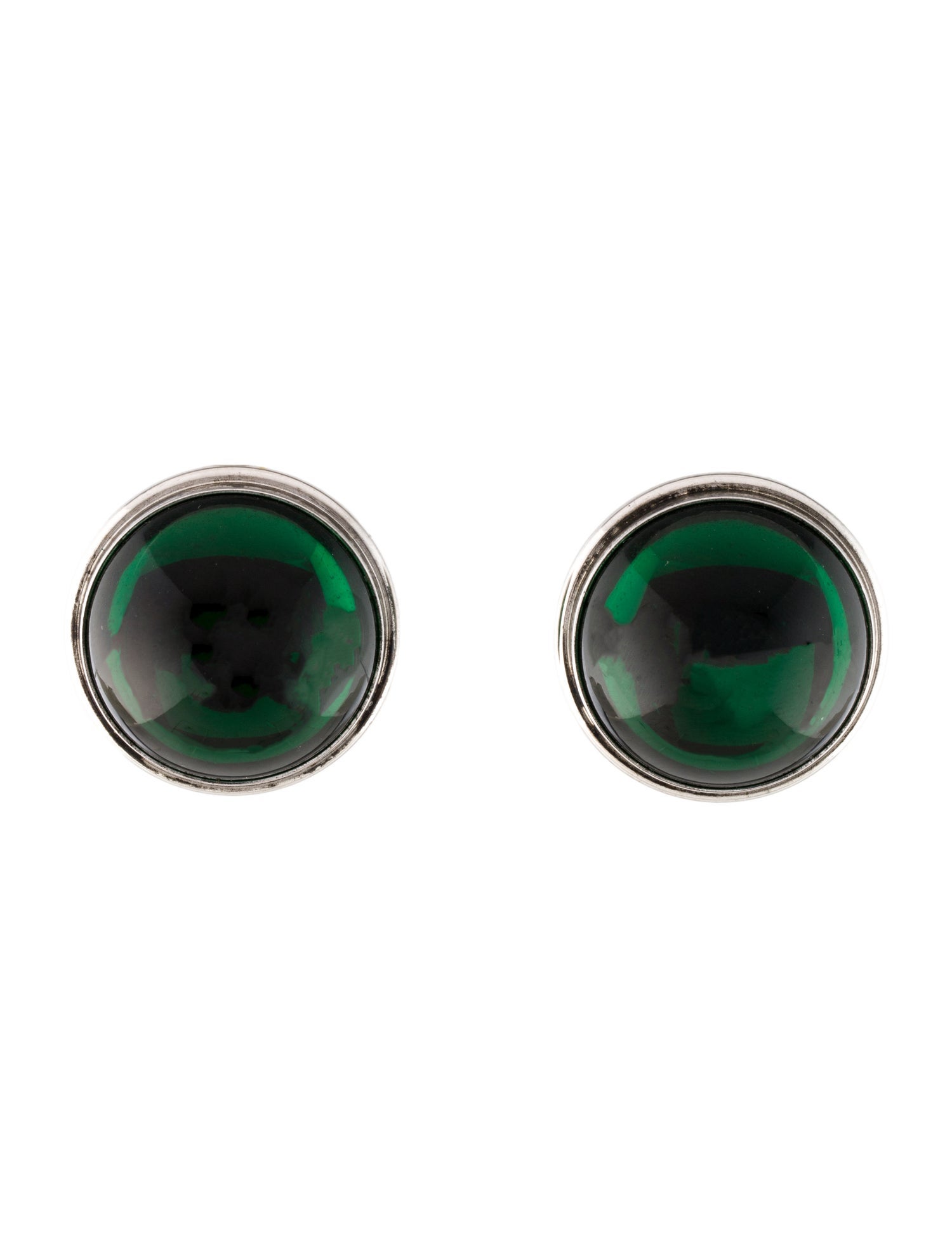 Lalique Glass Dome Clip-On Earrings
