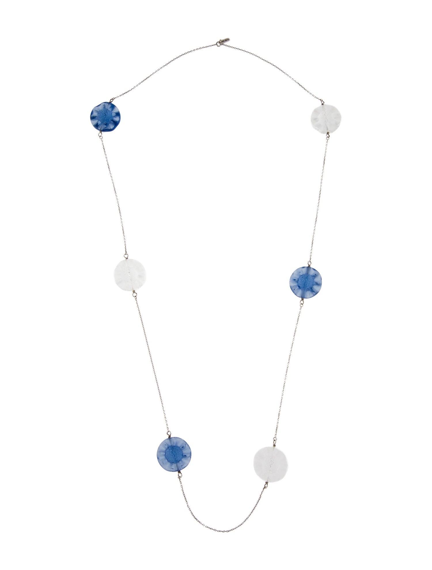 Lalique Crystal Flower Station Necklace