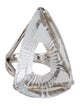 Lalique Triangular Crystal Cocktail Ring