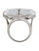 Lalique Triangular Crystal Cocktail Ring