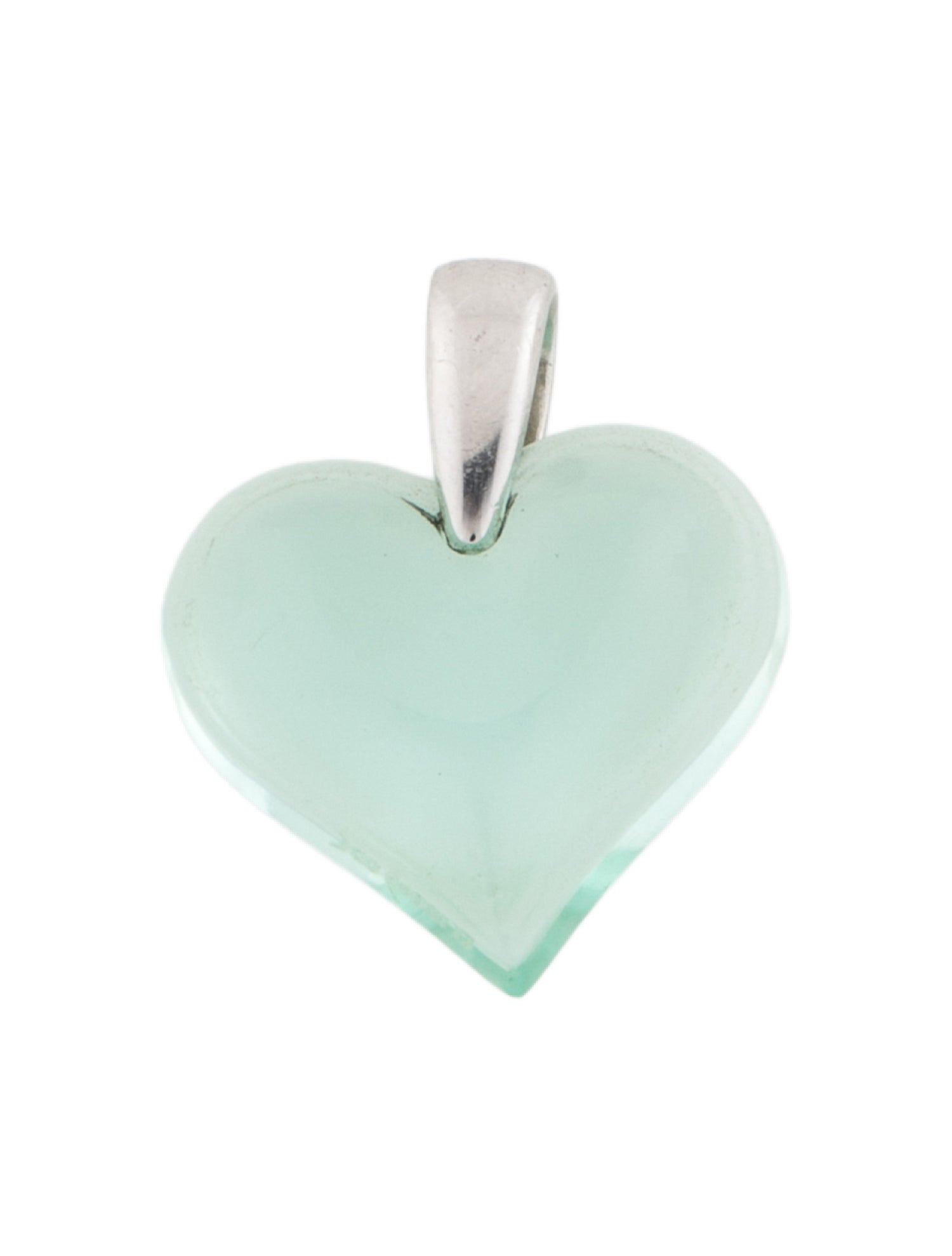Lalique Glass "Amoureuse Beaucoup" Heart Pendant