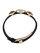 Lalique Crystal & Leather Bracelet