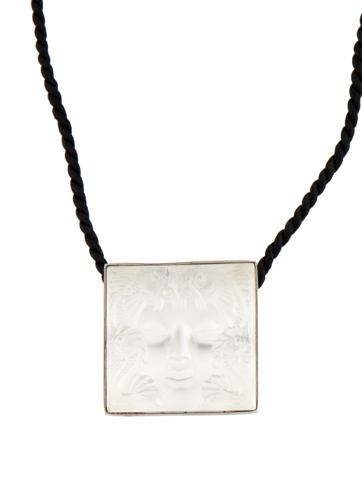 Lalique Crystal Pendant Necklace