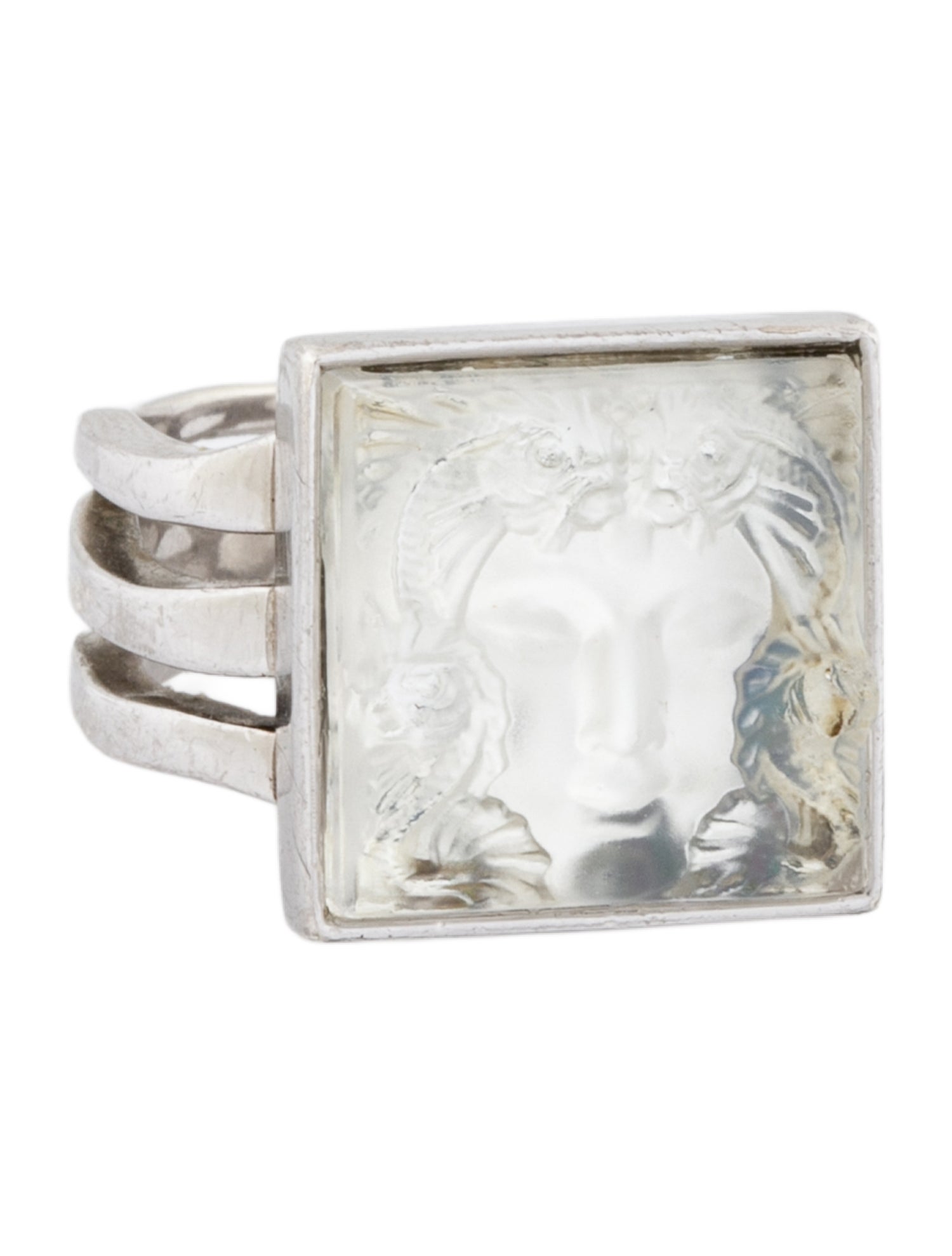Lalique Crystal Arethuse Cocktail Ring