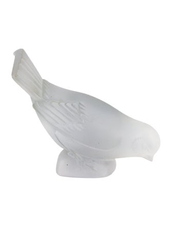 Lalique Frosted Crystal Bird Figurine