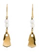 Lalique Crystal & Bead Drop Earrings