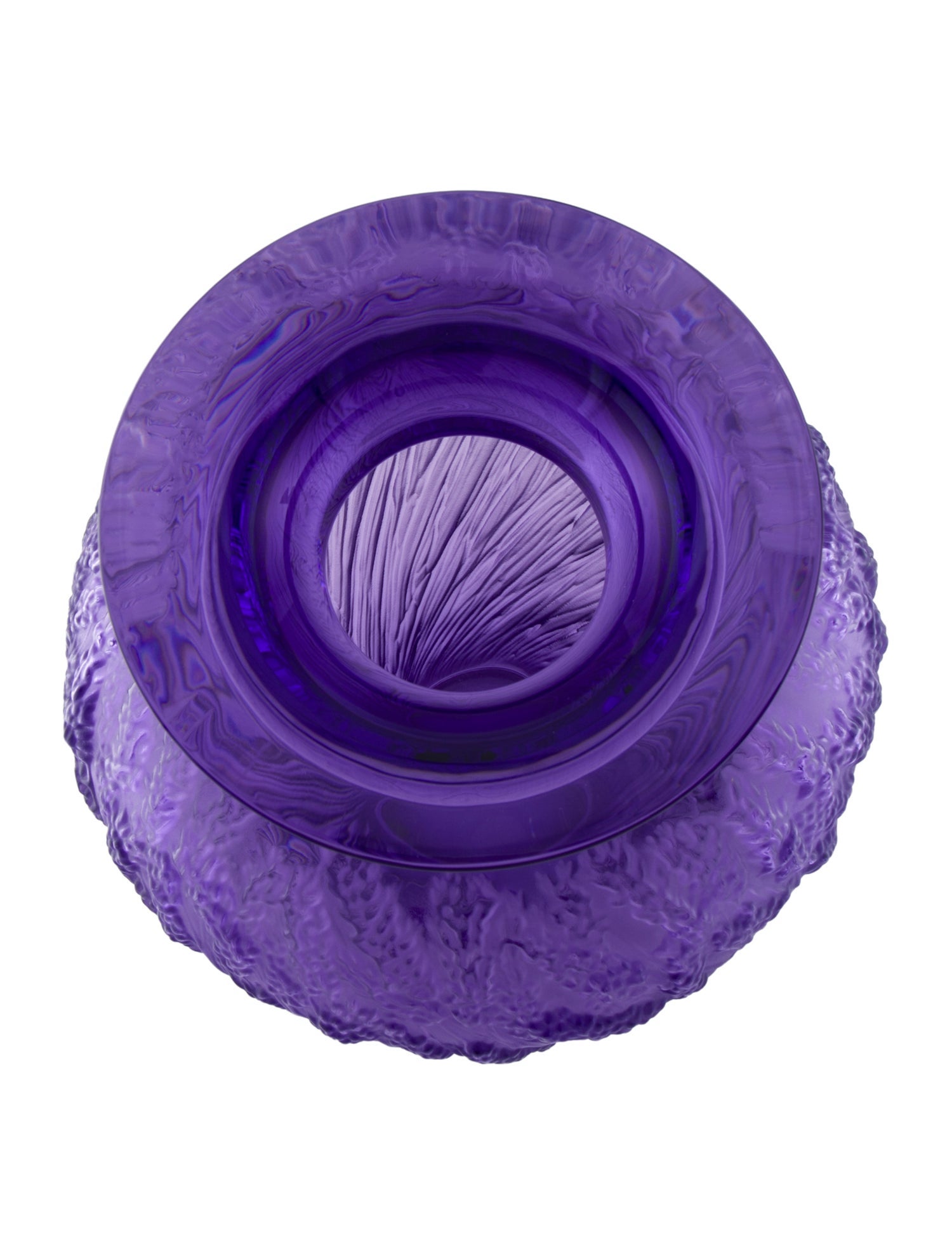 Lalique Lavande Crystal Vase