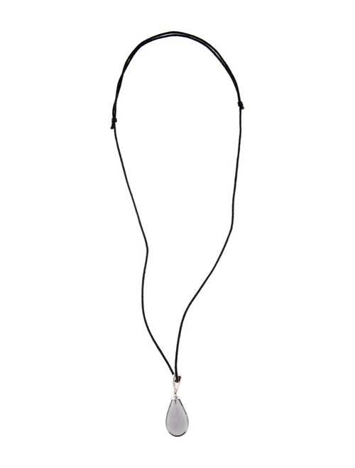 Lalique Crystal & Cord Pendant Necklace
