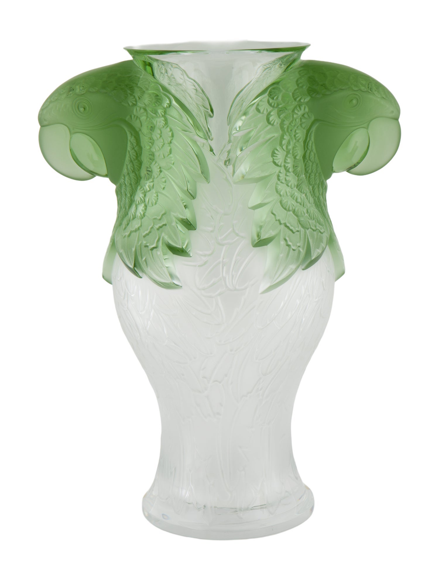 Lalique Limited Edition Crystal Macaw Vase