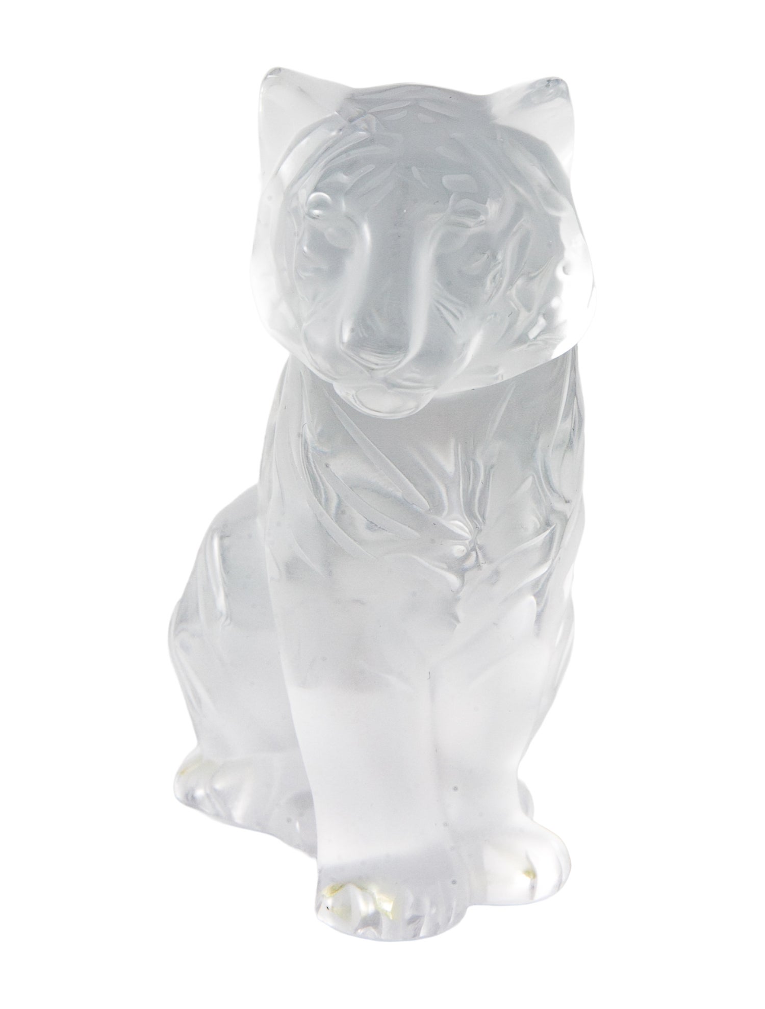 Lalique Small Sitting Tiger Figurine