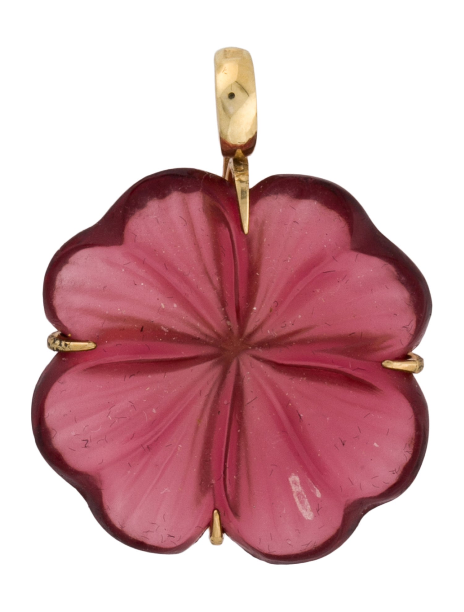 Lalique Glass Four Leaf Clover Pendant