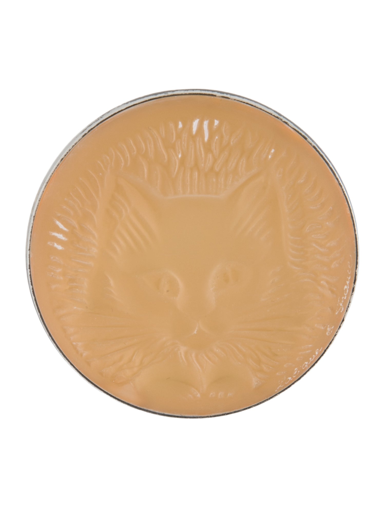 Lalique Crystal Cat Brooch