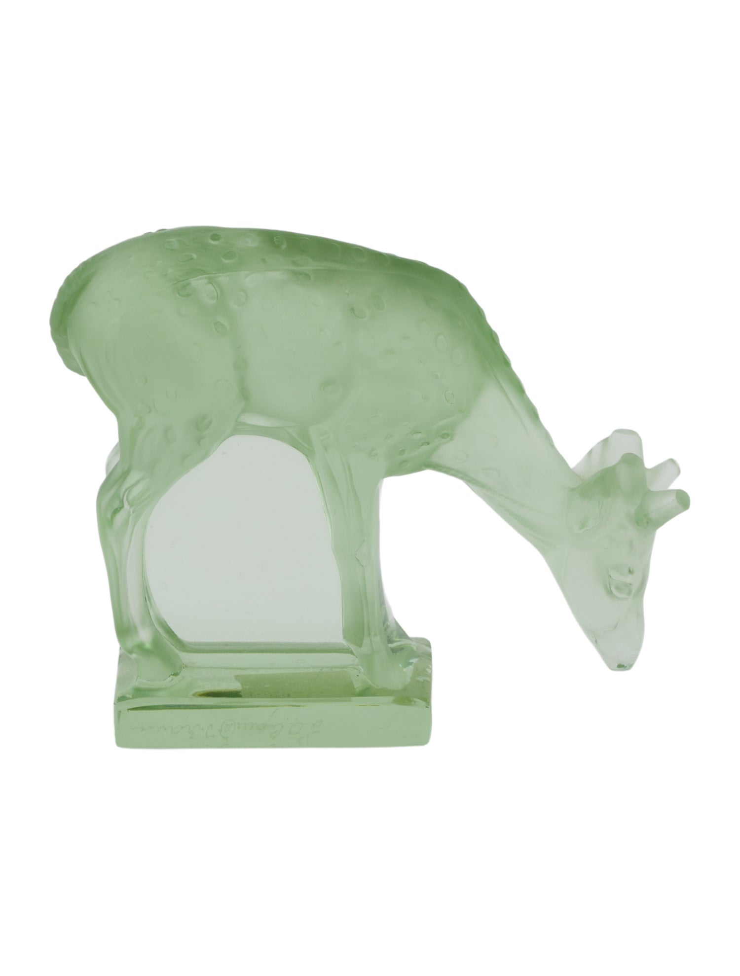 Lalique Fawn Deer Crystal Figurine