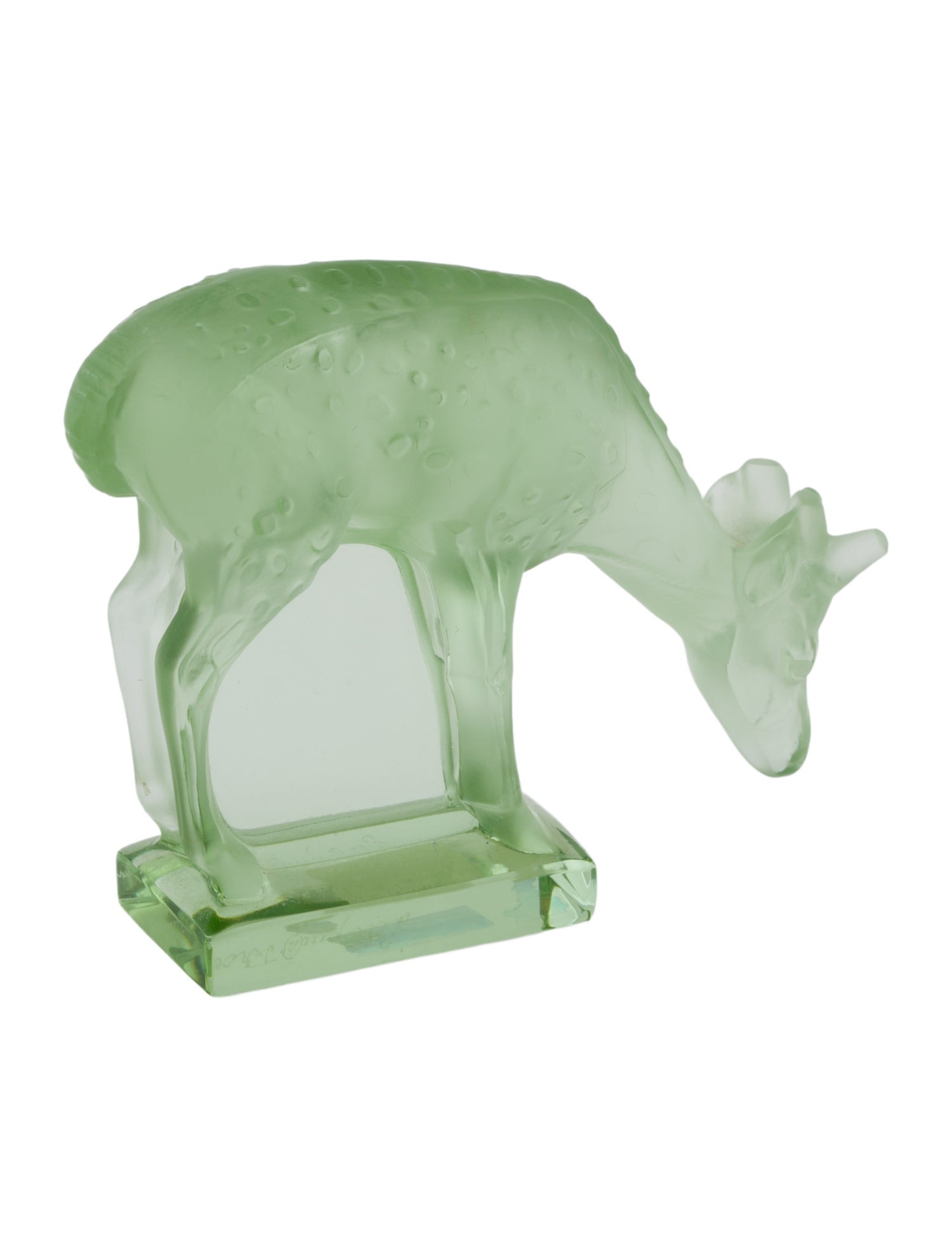 Lalique Fawn Deer Crystal Figurine