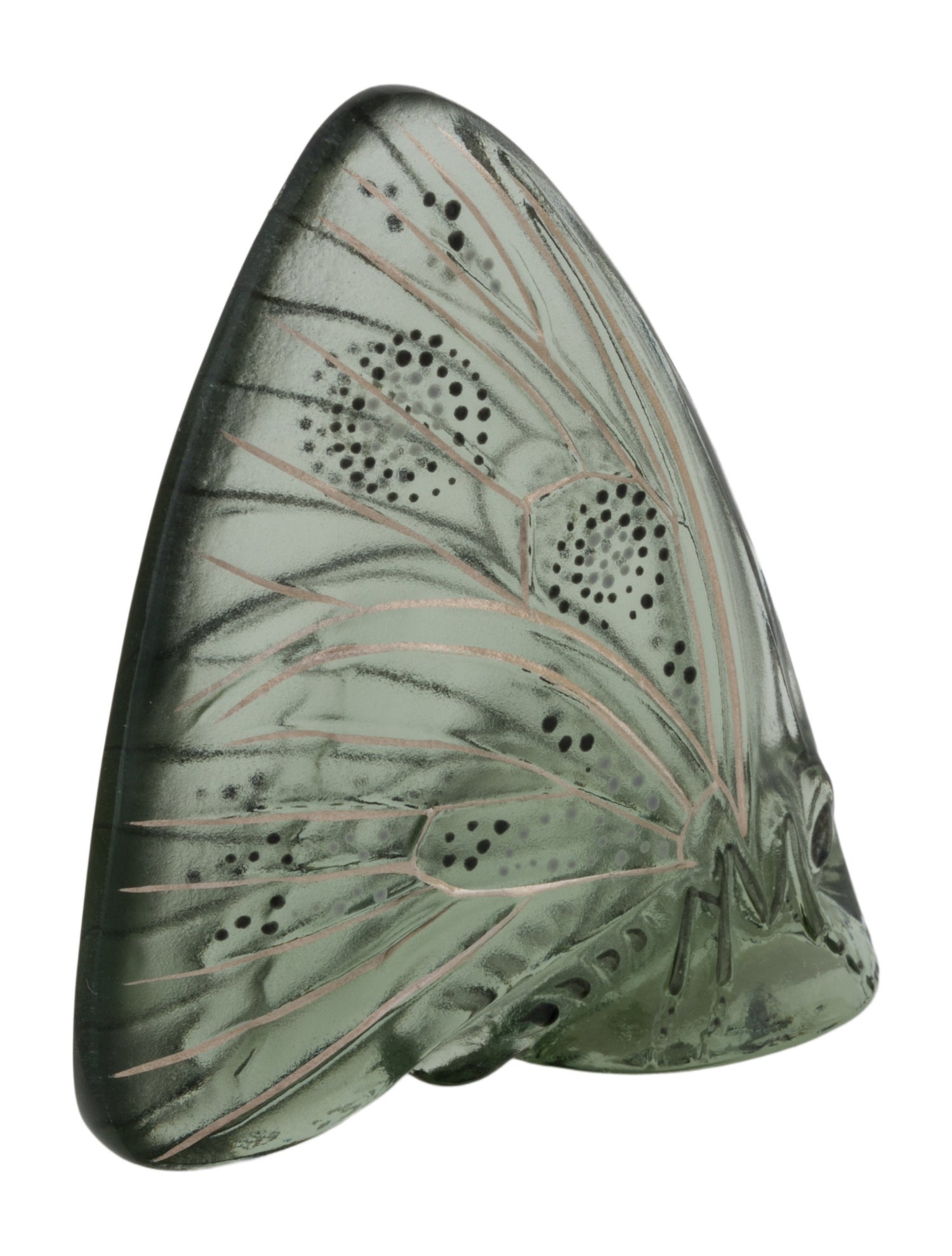 Lalique Crystal Papillon Ailes Fermées Figurine