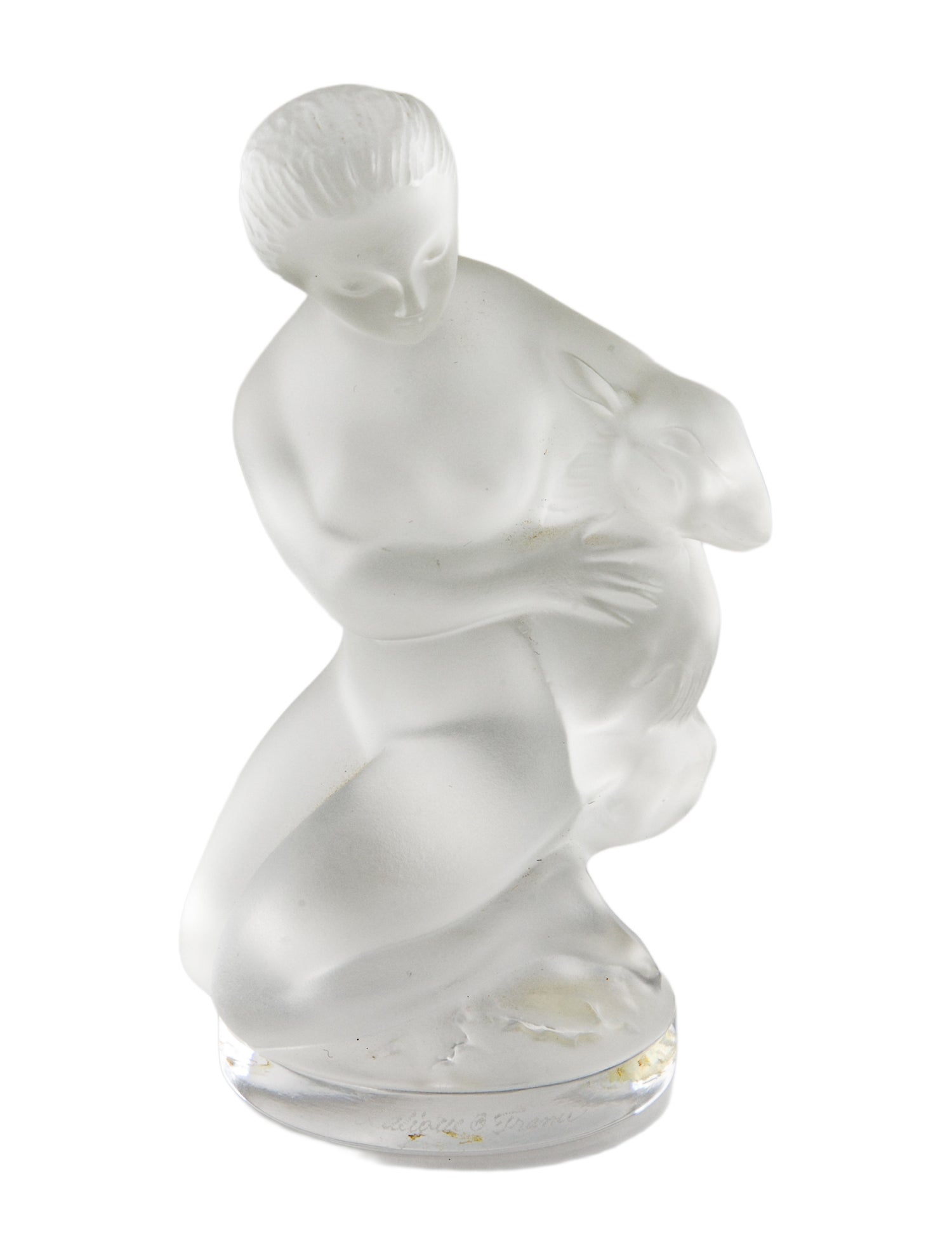 Lalique Diana the Huntress with Fawn Figurine