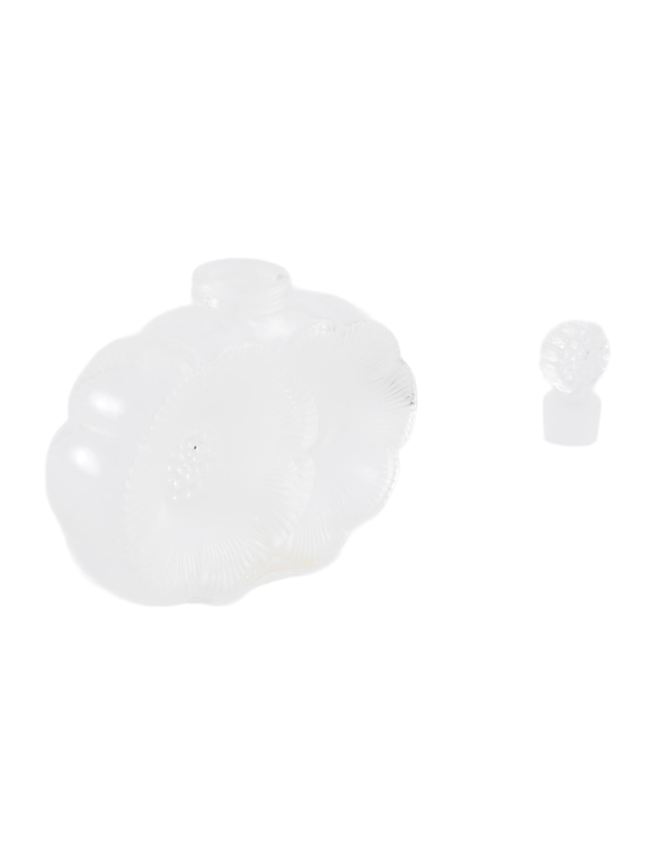 Lalique Deux Fleurs Crystal Perfume Bottle