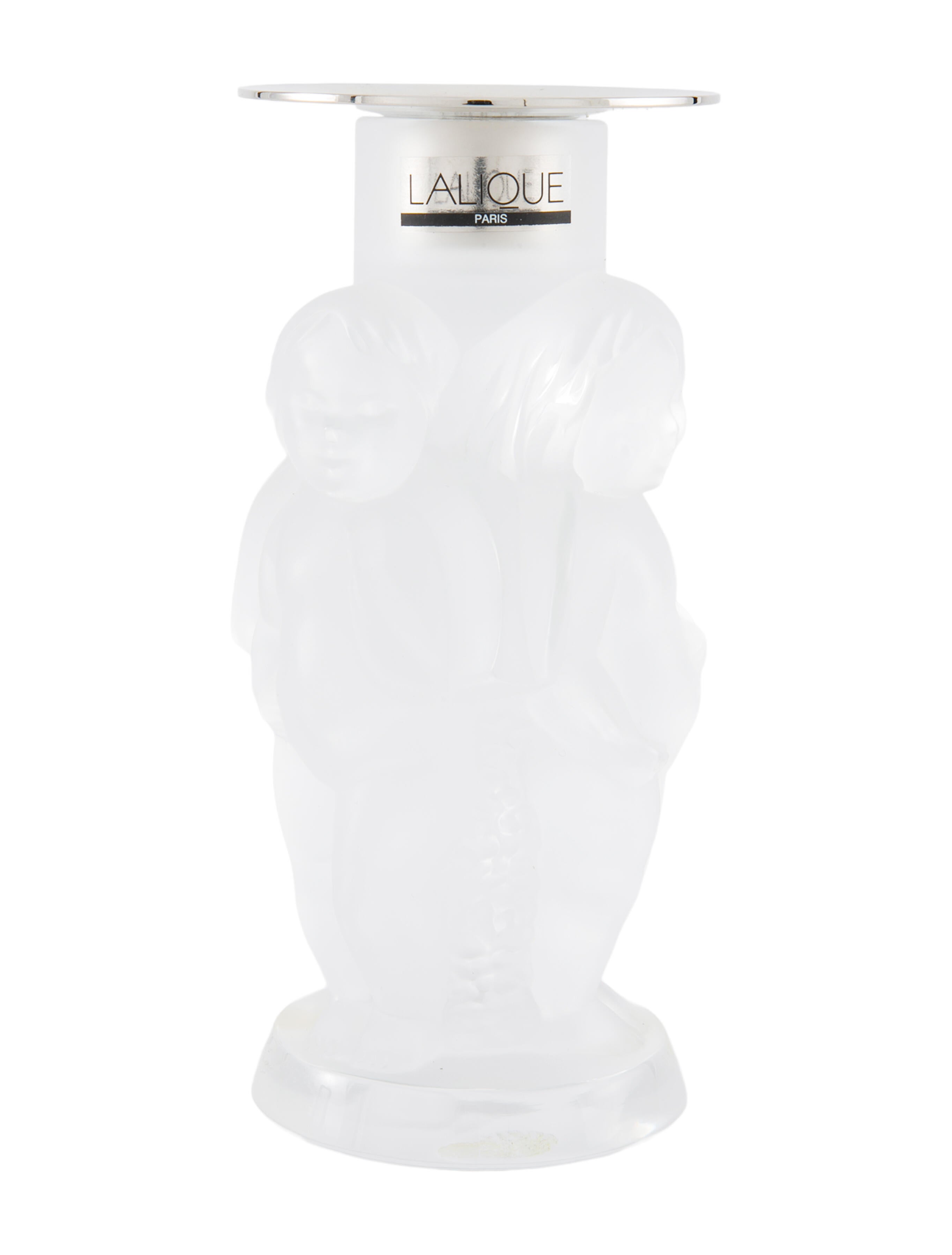 Lalique Angelot Candlestick