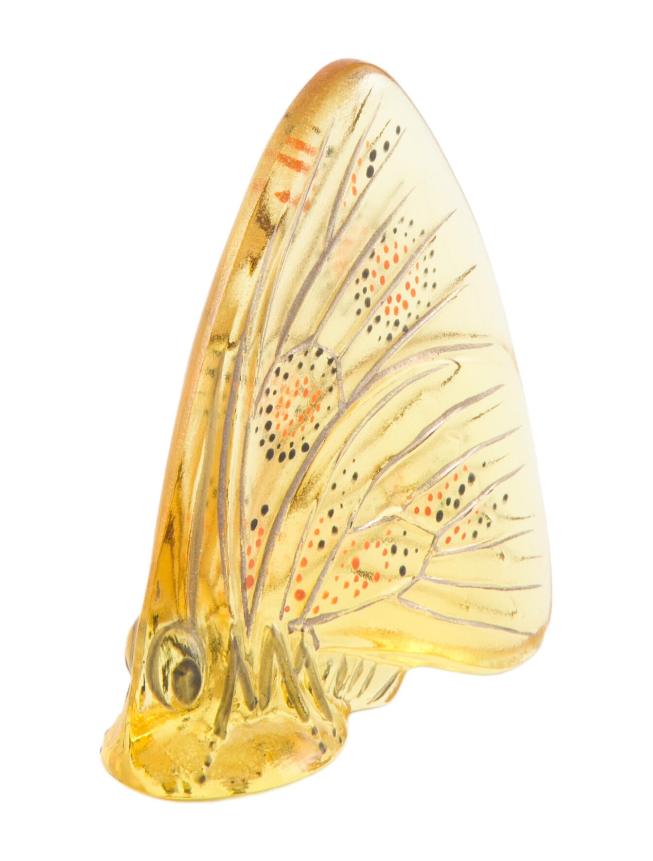 Lalique Crystal Papillon Ailes Fermées Figurine