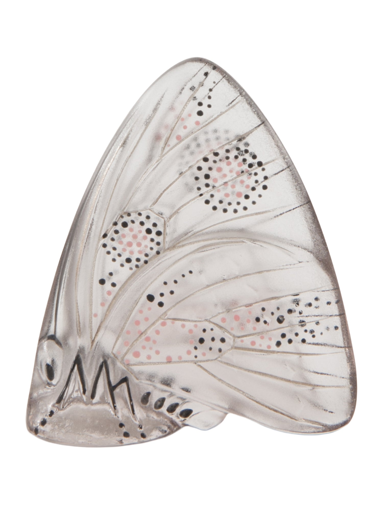 Lalique Crystal Papillon Ailes Fermées Figurine