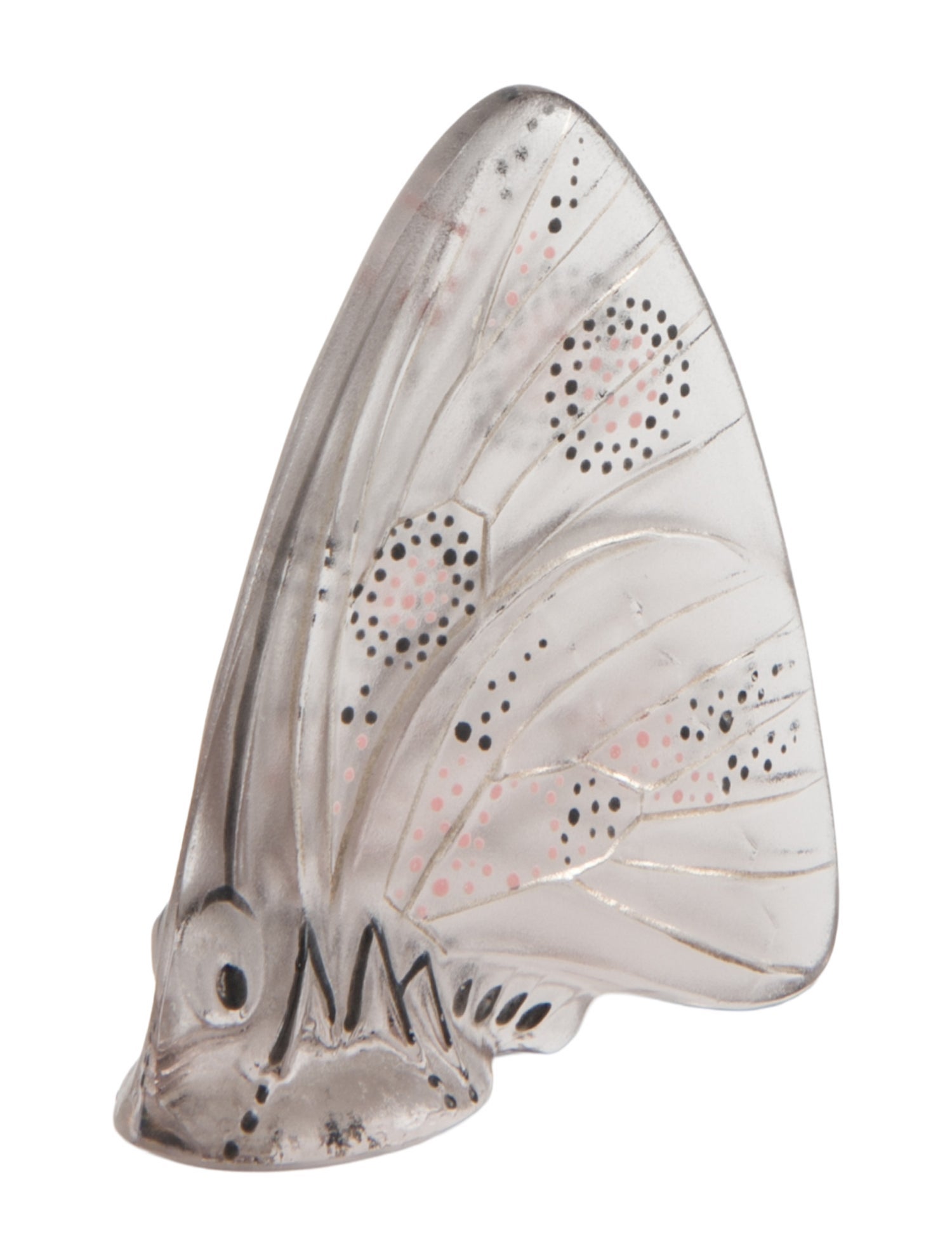 Lalique Crystal Papillon Ailes Fermées Figurine