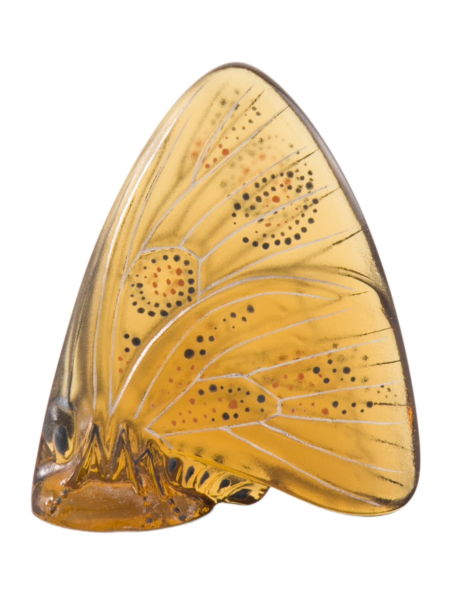 Lalique Crystal Papillon Ailes Fermées Figurine Seal