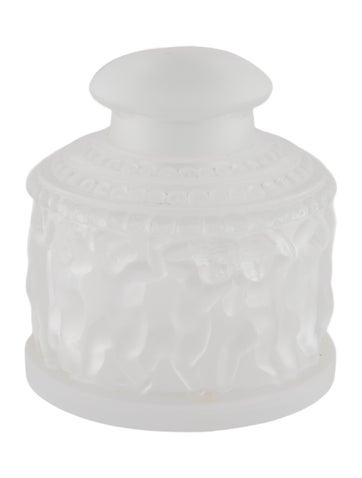 Pre-owned Lalique Crystal Les Enfants Perfume Bottle In Transparent