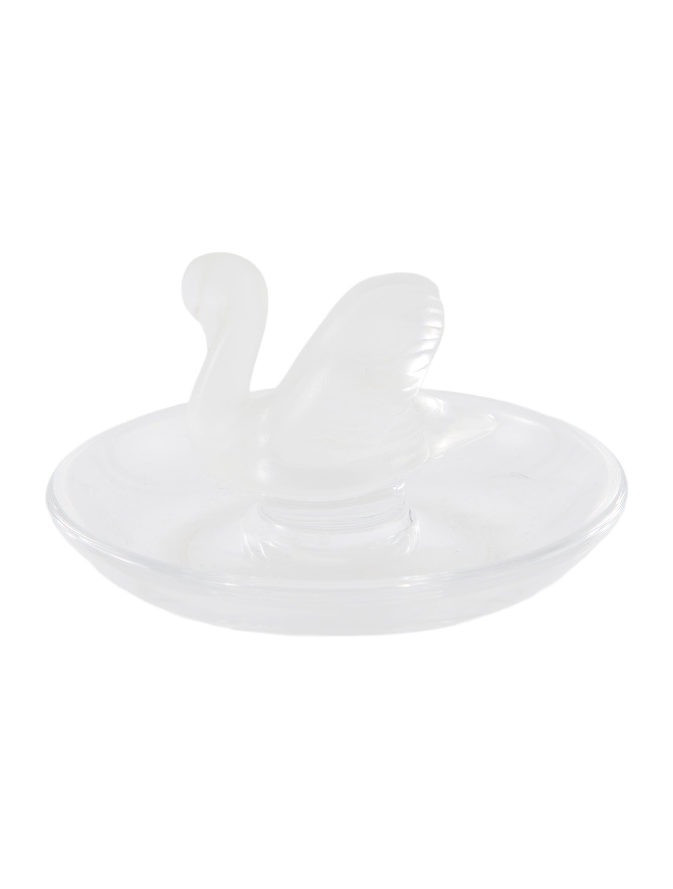 Lalique Swan Crystal Ring Dish