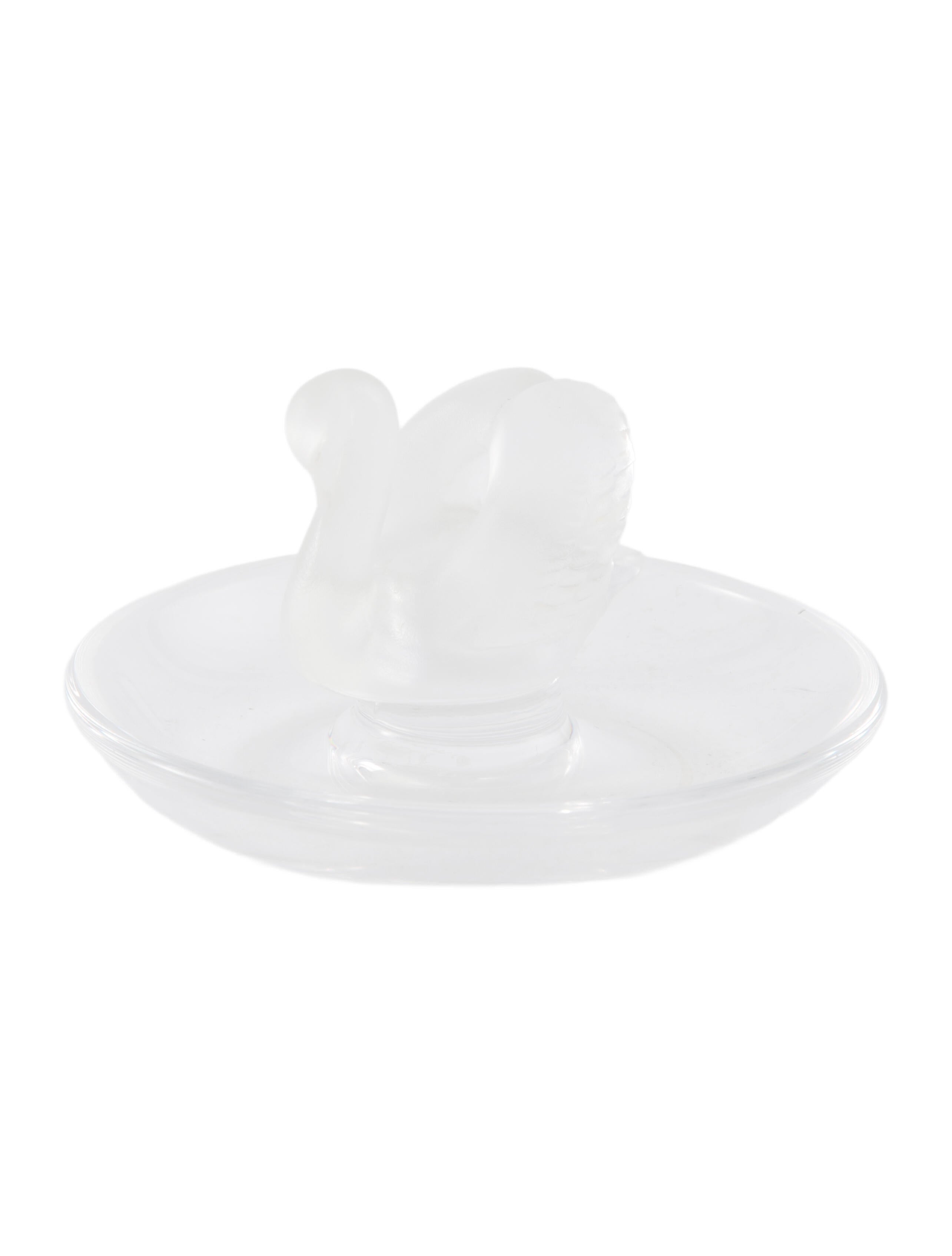Lalique Swan Crystal Ring Dish