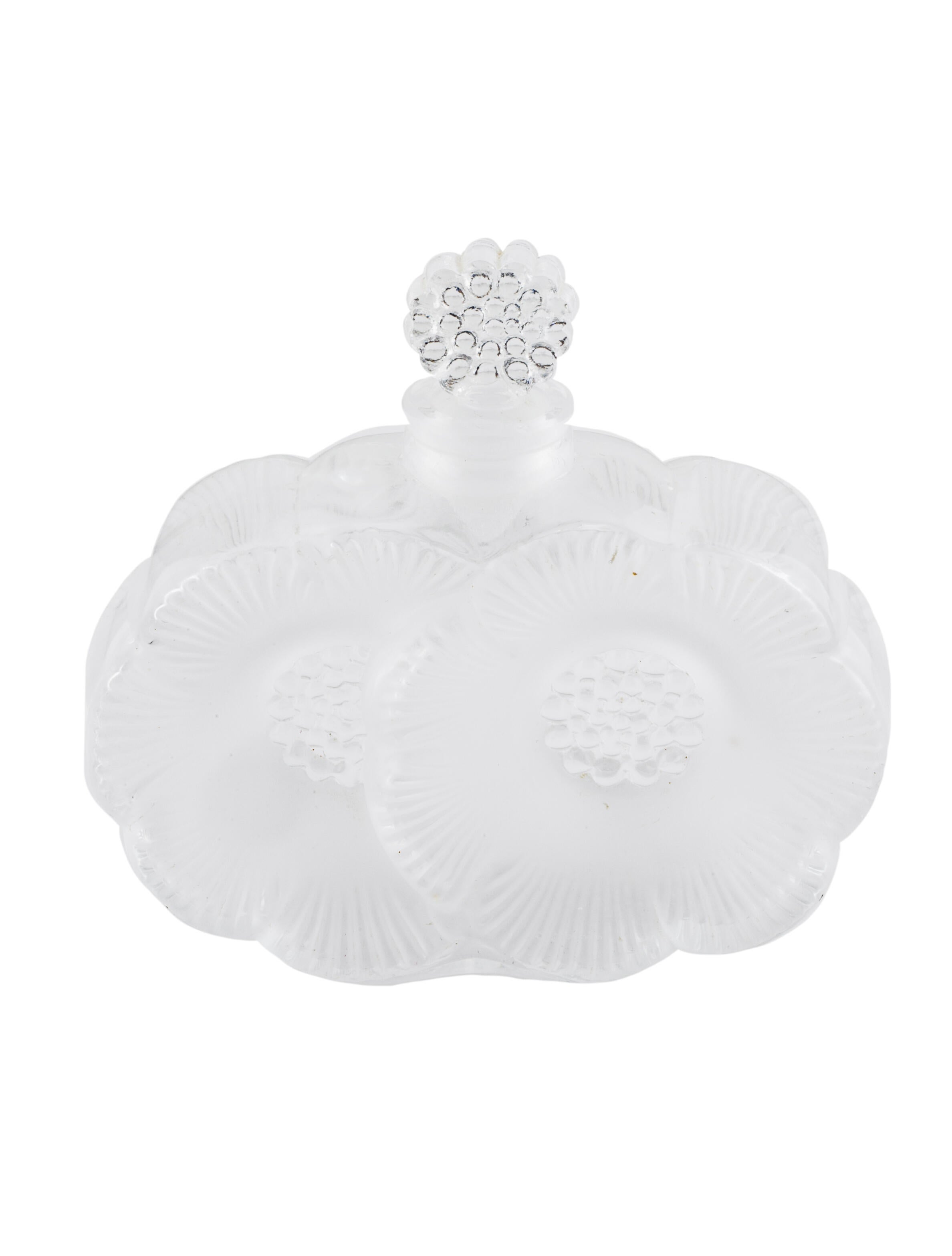 Lalique Deux Fleurs Crystal Perfume Bottle