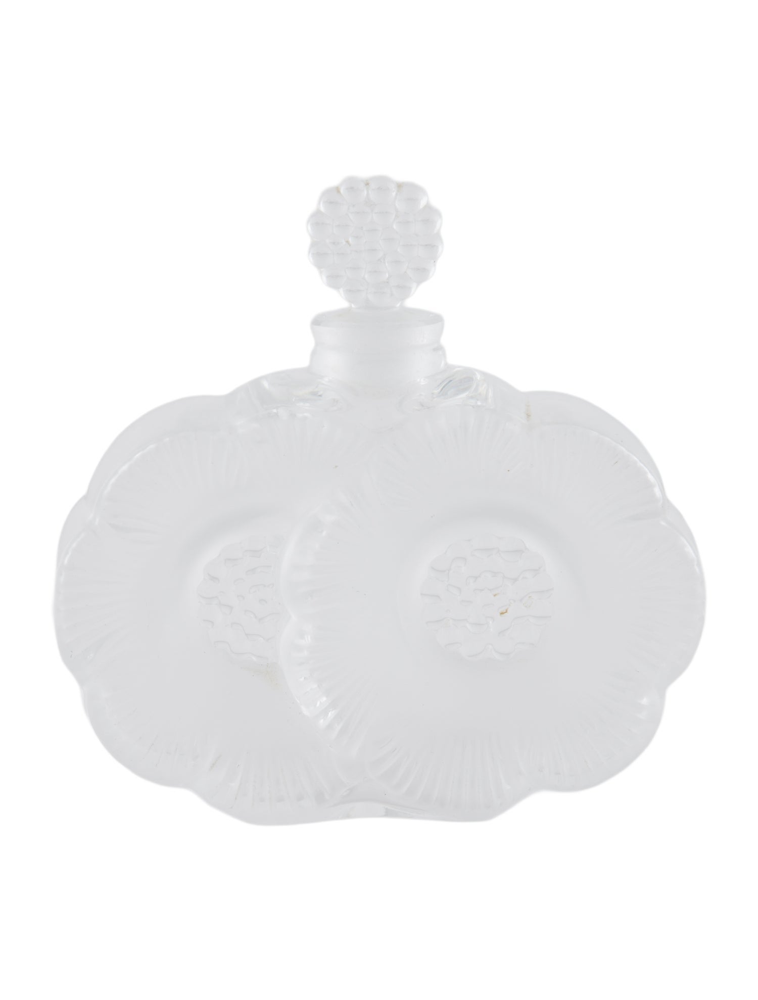 Lalique Deux Fleurs Crystal Perfume Bottle