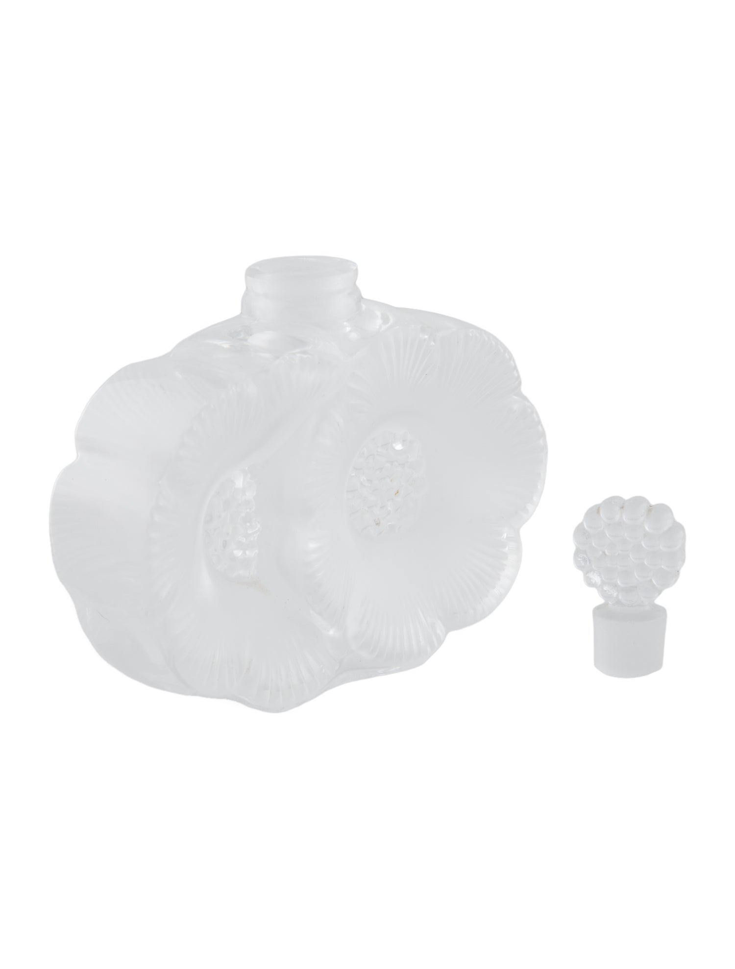 Lalique Deux Fleurs Crystal Perfume Bottle